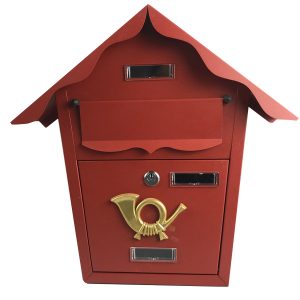 Ящик почтовый YL0129-1 кирпично-красный 370х375х110 мм